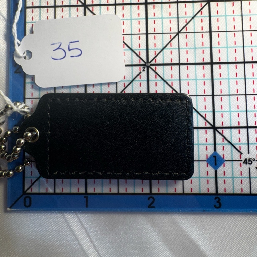 Coach Black Leather Keychain - Picture 2 of 2